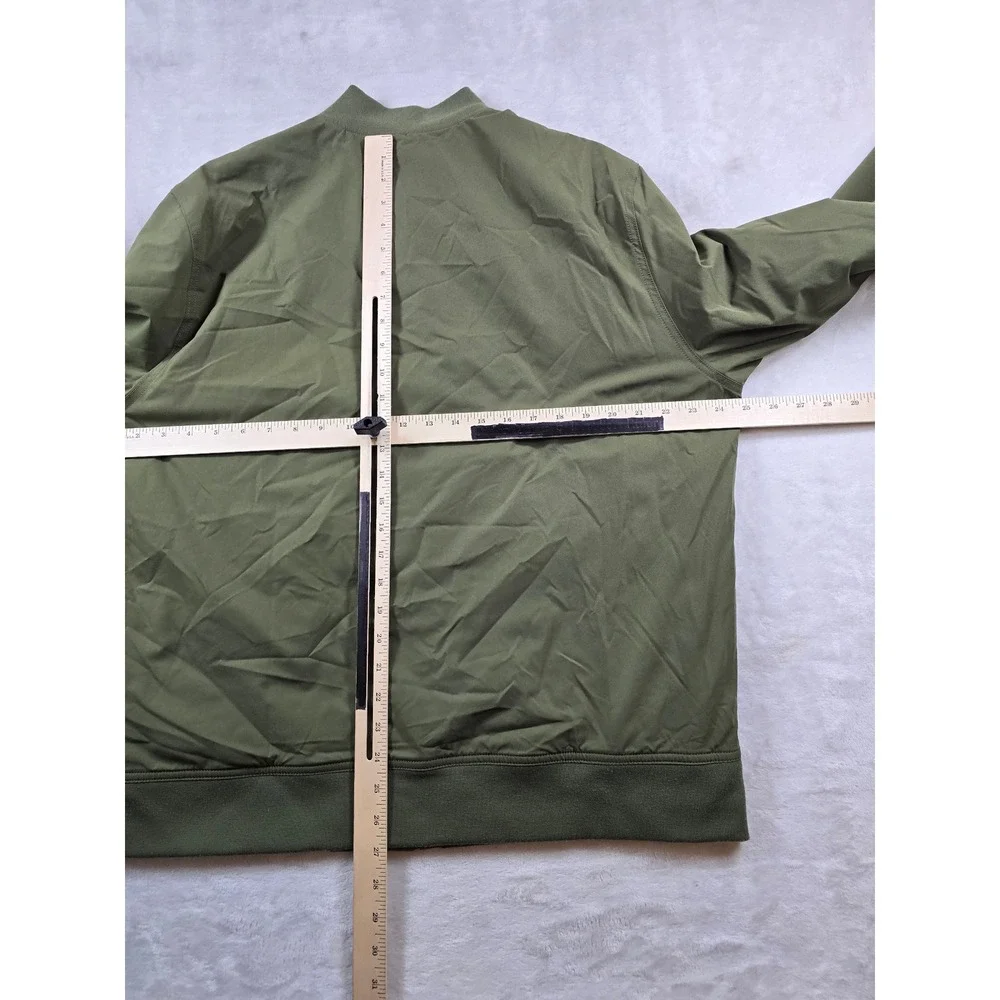 Banana Republic Bomber Jacket Mens Large Olive Green Polyester Full Zip
